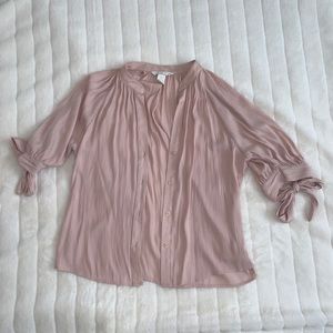 H&M Pink Satin Blouse